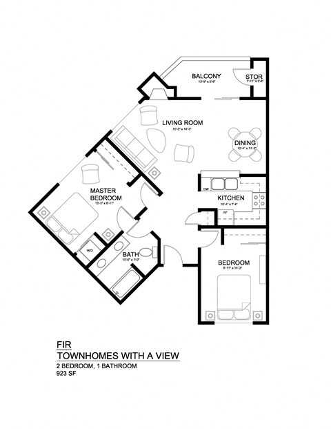 Townhomes with a View Fir Floor Plan